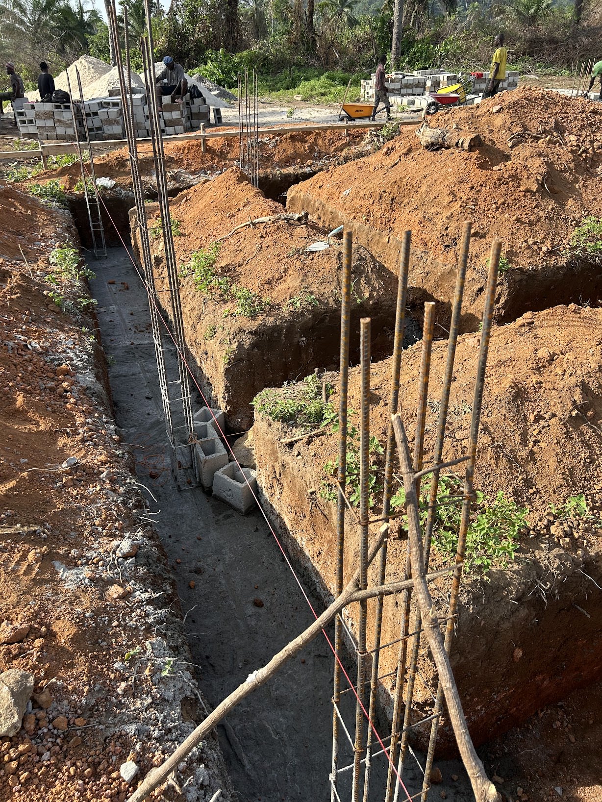 Footings and foundation poured